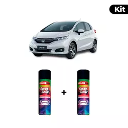 KIT SPRAY AUTOMOTIVO - BRANCO TAFFETA 1999 POL + V... - Gon Tintas