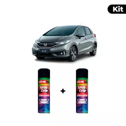KIT SPRAY AUTOMOTIVO - PRATA PLATINUM 16/17 POL + ... - Gon Tintas