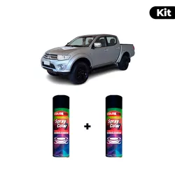 KIT SPRAY AUTOMOTIVO - PRATA RODHIUM POL + VERNIZ ... - Gon Tintas