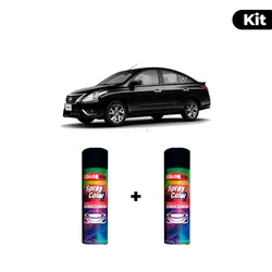 KIT SPRAY AUTOMOTIVO - PRETO PREMIUIM 12/13 POL + ... - Gon Tintas