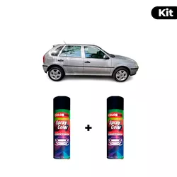 KIT SPRAY AUTOMOTIVO - CINZA QUAZAR 2001 POL + VER... - Gon Tintas