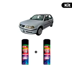 KIT SPRAY AUTOMOTIVO - PRATA IMPERIAL 1998 POL + V... - Gon Tintas