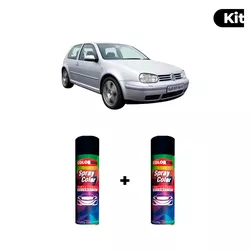 KIT SPRAY AUTOMOTIVO - PRATA REFLEX 2002 POL + VER... - Gon Tintas