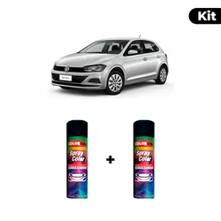 KIT SPRAY AUTOMOTIVO - PRATA SIRIUS 2009 POL + VER... - Gon Tintas