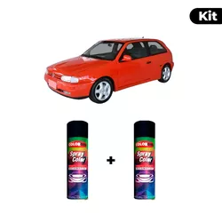 KIT SPRAY AUTOMOTIVO - VERMELHO FLASH 1997 POL + V... - Gon Tintas