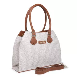 Bolsa Feminina Estilo Pasta de Ombro Social Palha Bege - Gouveia Costa - 201 - GOUVEIA COSTA