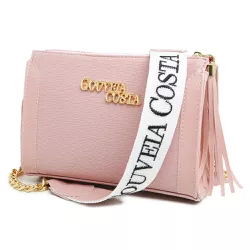 Bolsa Feminina Festa Transversal corrente Dourada Rosa - Gouveia Costa - 263 - GOUVEIA COSTA