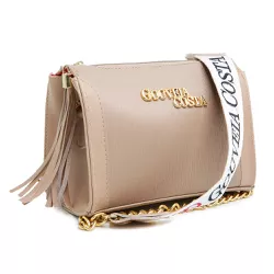 Bolsa Feminina Festa Transversal corrente Dourada Amêndoa - Gouveia Costa - 260 - GOUVEIA COSTA