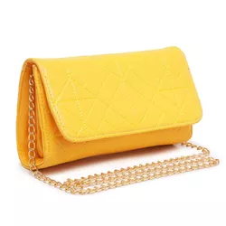 Bolsa Feminina Bordada Estilo Clutch Blogueira Moda Festa Amarela - Gouveia Costa - 005 - GOUVEIA COSTA