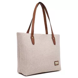 Bolsa Feminina Estilo Sacola Grande De Ombro Palha cor Bege - Gouveia Costa - 040 - GOUVEIA COSTA