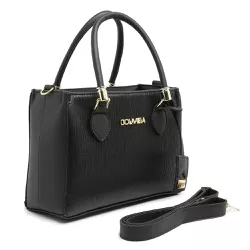 Bolsa Luxo Feminina Preta Baú Alça de Mão e Transversal - Gouveia Costa - 090 - GOUVEIA COSTA