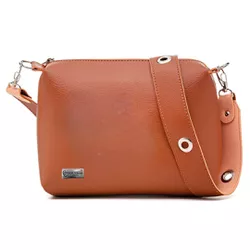 Bolsa Necessaire Feminina Alça regulável Transversal cor Caramelo - Gouveia Costa - 241 - GOUVEIA COSTA