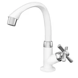 Torneira para Lavatório de Mesa Branca e Cromada P... - Hidralmarchi