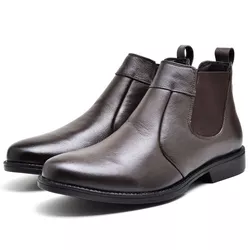 Bota Chelsea de couro Pelica com Fechamenteo em El... - Mister Couros