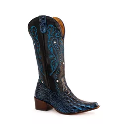 Bota Texana Feminina Country Couro Legítimo Floate... - JM Country