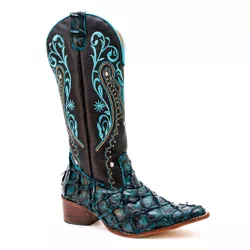 Bota Exótica Texana Feminina Couro Legítimo Piraru... - JM Country