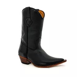 Bota Texana Masculina Bico Fino Couro Bovino Legít... - JM Country
