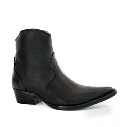 Botina Country Masculina Bico Fino Couro Bovino Le... - JM Country