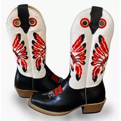 Bota Texana Masculina Couro Legítimo Bovino Látego... - JM Country