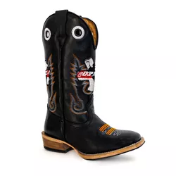 Bota Texana Masculina Couro Legítimo Látego Preto ... - JM Country