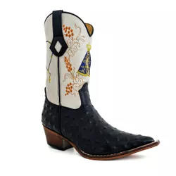Bota Texana Masculina Bico Fino Couro Bovino Legít... - JM Country