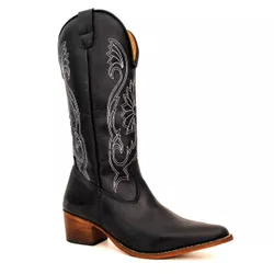 Bota Texana Feminina Country Couro Legítimo Bovino... - JM Country