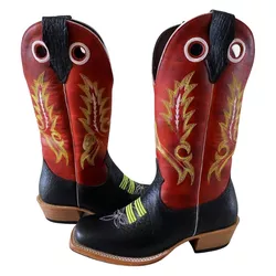Bota Texana Masculina Couro Legítimo Bovino Tubarã... - JM Country