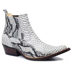 Botina Country Masculina Bico Fino Couro Legítimo ... - JM Country