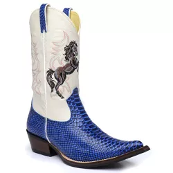Bota Country Masculina Bico Fino Texana Anaconda A... - JM Country