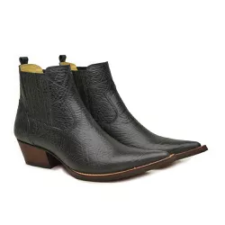 Botina Bico Fino Masculina Couro Bovino Legítimo T... - JM Country