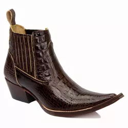 Botina Masculina Bico Fino Country Couro Bovino Le... - JM Country