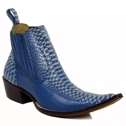Botina Country Masculina Bico Fino Couro Bovino Le... - JM Country