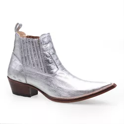 Botina Country Masculina Bico Fino Couro Legítimo ... - JM Country