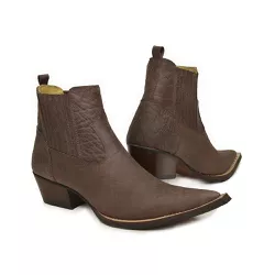 Bota Country Masculina Bico Fino Couro Bovino Legí... - JM Country