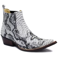 Botina Country Masculina Bico Fino Couro Legítimo ... - JM Country