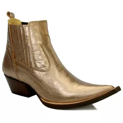 Botina Country Masculina Cano Curto Bico Fino Cour... - JM Country
