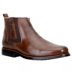 Botina Masculina Alto Conforto Estilo Urbano Couro... - JM Country