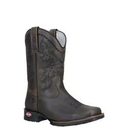Bota Texana Masculina Bico Quadrado Com Bordados C... - JM Country