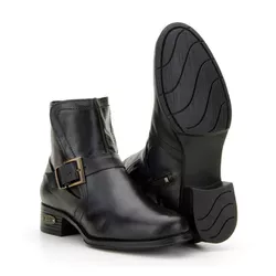 Bota Country Cano Curto Feminina Couro Legítimo Lá... - JM Country