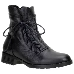 Coturno Feminino 100% Couro Legítimo Floater Preto... - JM Country