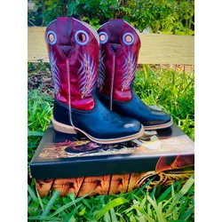 Bota Texana Cano Tradicional Carrapeta Couro Nobuc... - JM Country