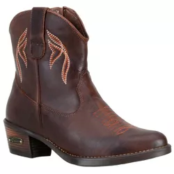 Bota Cano Curto Feminina Country Couro Legítimo Fó... - JM Country
