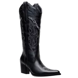 Bota Texana Country Feminina Bico Fino Couro Legít... - JM Country