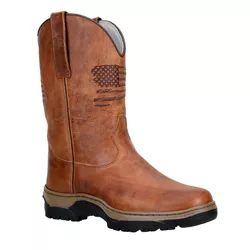 Bota Texana Masculina Bico Redondo Couro Legítimo ... - JM Country