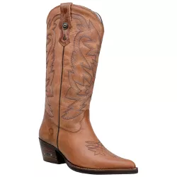 Bota Texana Feminina Bico Fino Couro Legítimo Fóss... - JM Country