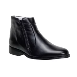 Botina Masculina Social Couro Legítimo Nobre Preto... - JM Country