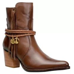 Bota Country Feminina Cano Curto Couro Legítimo So... - JM Country