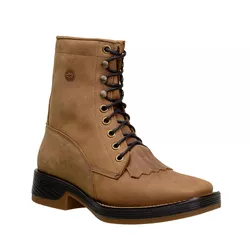 Coturno Masculino Com Cadarço Couro Legítimo Crazy... - JM Country