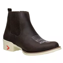 Botina Masculina Couro Legítimo Crazy Horse Café C... - JM Country