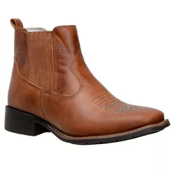 Botina Feminina Country Bico Quadrado Couro Legíti... - JM Country